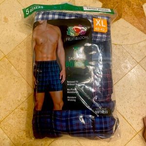 Fruit Of The Loom Mens Plaid Boxers Assorted XL